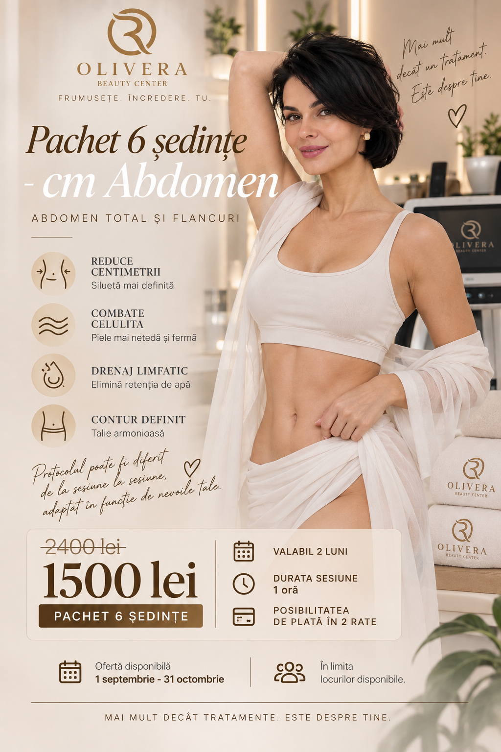 Ofertă Pachet 6 ședințe abdomen Olivera Beauty Center