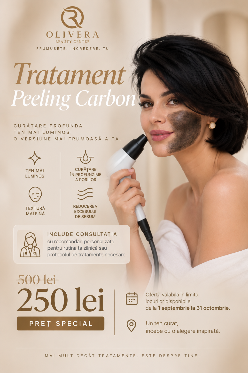 Ofertă Peeling cu Carbon Olivera Beauty Center